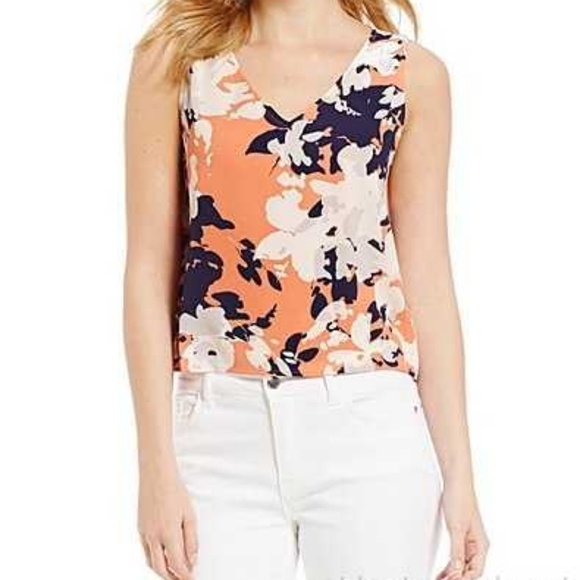 H by Halston Tops - H by Halston Crepe Floral Tank